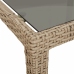 Set comedor de jardín 3 pzas con cojines ratán sintético beige