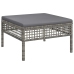 Set de muebles de jardín 8 pzas y cojines ratán sintético gris