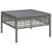 Set de muebles de jardín 5 pzas y cojines ratán sintético gris