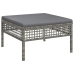 Set de muebles de jardín 6 pzas y cojines ratán sintético gris