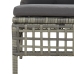 Set de muebles de jardín 8 pzas y cojines ratán sintético gris
