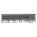 Set de muebles de jardín 6 pzas y cojines ratán sintético gris