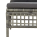 Set de muebles de jardín 6 pzas y cojines ratán sintético gris