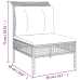 Set de muebles de jardín 6 pzas y cojines ratán sintético gris