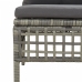 Set de muebles de jardín 6 pzas y cojines ratán sintético gris