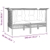 Set de muebles de jardín 6 pzas y cojines ratán sintético gris