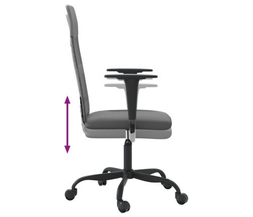 Silla de oficina altura ajustable tela malla y cuero PE gris