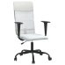 Silla de oficina altura ajustable tela malla y cuero PE blanco