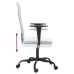 Silla de oficina altura ajustable tela malla y cuero PE blanco