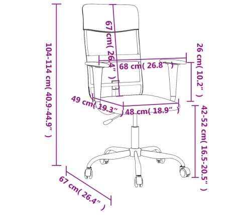 Silla de oficina altura ajustable tela malla y cuero PE blanco