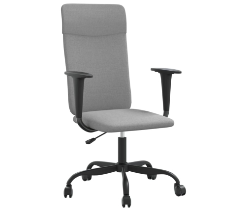 Silla de oficina altura ajustable tela gris claro