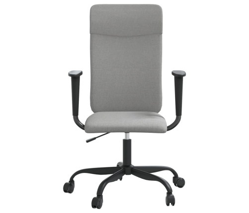 Silla de oficina altura ajustable tela gris claro