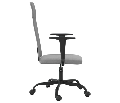 Silla de oficina altura ajustable tela gris claro