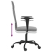 Silla de oficina altura ajustable tela gris claro