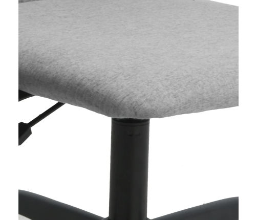 Silla de oficina altura ajustable tela gris claro