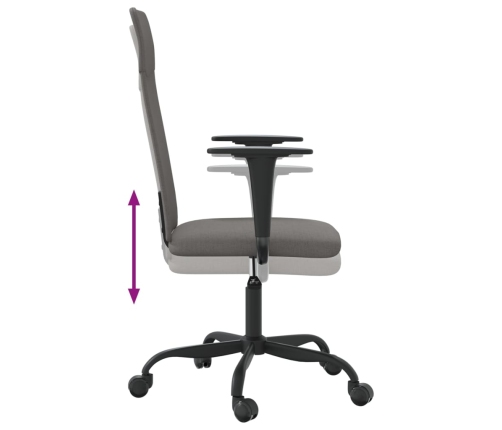 Silla de oficina altura ajustable tela gris oscuro