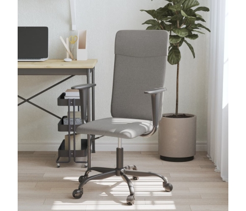 Silla de oficina altura ajustable tela gris oscuro