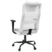 Silla de oficina altura ajustable tela malla y cuero PE blanco