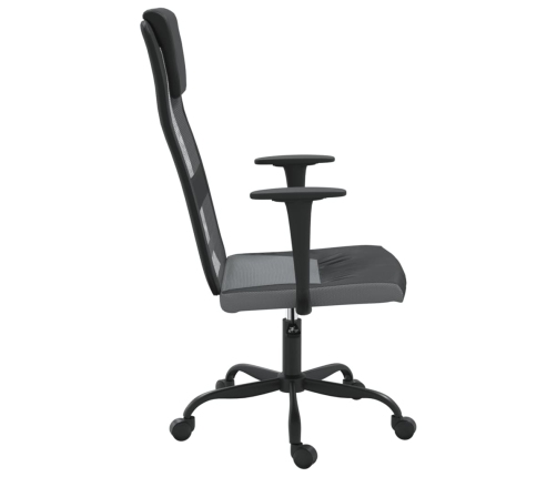 Silla oficina altura ajustable tela malla y cuero PE gris negro