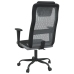 Silla oficina altura ajustable tela malla y cuero PE gris negro