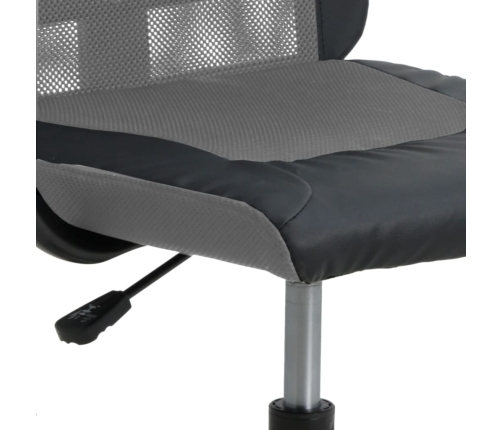 Silla oficina altura ajustable tela malla y cuero PE gris negro