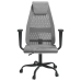 Silla de oficina altura ajustable tela malla y cuero PE gris