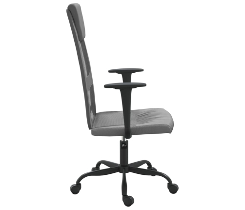 Silla de oficina altura ajustable tela malla y cuero PE gris