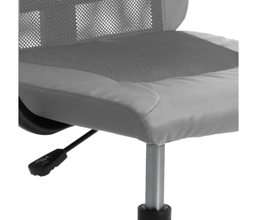 Silla de oficina altura ajustable tela malla y cuero PE gris