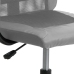 Silla de oficina altura ajustable tela malla y cuero PE gris