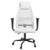 Silla de oficina altura ajustable tela malla y cuero PE blanco