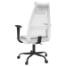 Silla de oficina altura ajustable tela malla y cuero PE blanco