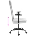 Silla de oficina altura ajustable tela malla y cuero PE blanco