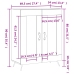 Aparador de madera de ingeniería roble Sonoma 69,5x34x90 cm