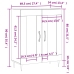 Aparador de madera de ingeniería roble Sonoma 69,5x34x90 cm