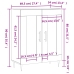 Aparador de madera de ingeniería roble ahumado 69,5x34x90 cm