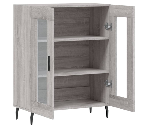 Aparador de madera de ingeniería gris Sonoma 69,5x34x90 cm