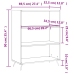 Estantería madera de ingeniería blanco 69,5x32,5x90 cm