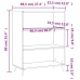 Estantería madera de ingeniería roble Sonoma 69,5x32,5x90 cm