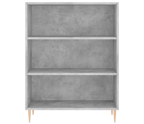 vidaXL Estantería madera de ingeniería gris hormigón 69,5x32,5x90 cm