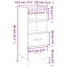 Aparador madera de ingeniería marrón roble 34,5x34x90 cm