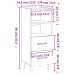 Aparador madera de ingeniería marrón roble 34,5x34x90 cm