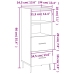 Aparador madera de ingeniería roble ahumado 34,5x34x90 cm