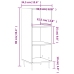 Aparador de madera de ingeniería roble ahumado 34,5x32,5x90 cm