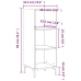 Aparador de madera de ingeniería roble Sonoma 34,5x32,5x90 cm