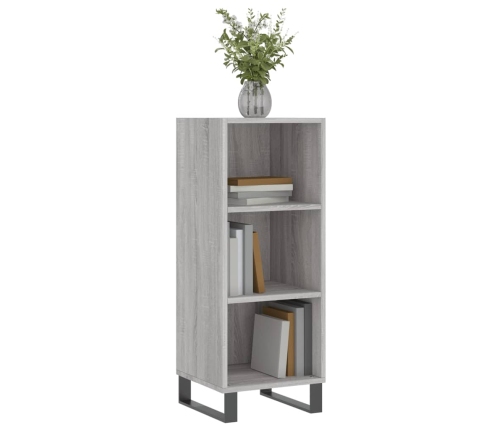 Aparador de madera de ingeniería gris Sonoma 34,5x32,5x90 cm