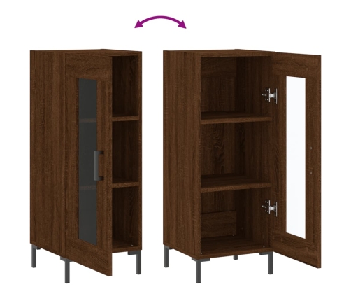 Aparador madera de ingeniería marrón roble 34,5x34x90 cm