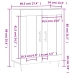 Aparador de madera de ingeniería roble Sonoma 69,5x34x90 cm