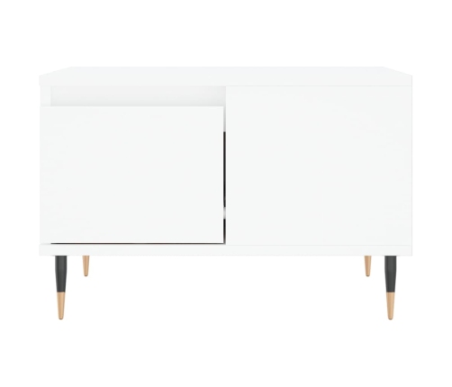 Mesa de centro madera contrachapada blanco 55x55x36,5 cm