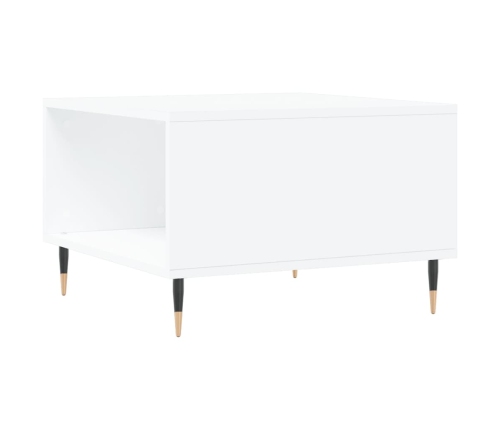 Mesa de centro madera contrachapada blanco 55x55x36,5 cm