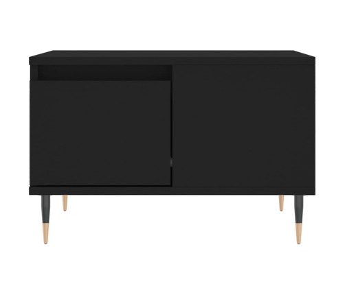 Mesa de centro madera contrachapada negro 55x55x36,5 cm